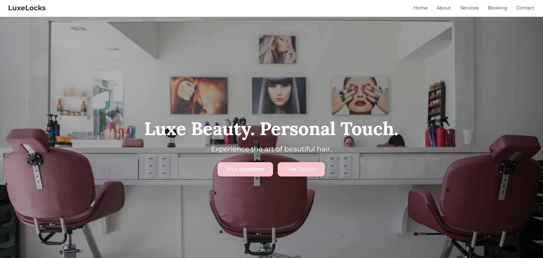 LuxeLocks Hair Studio conversion-focused website - Melbourne salon web design