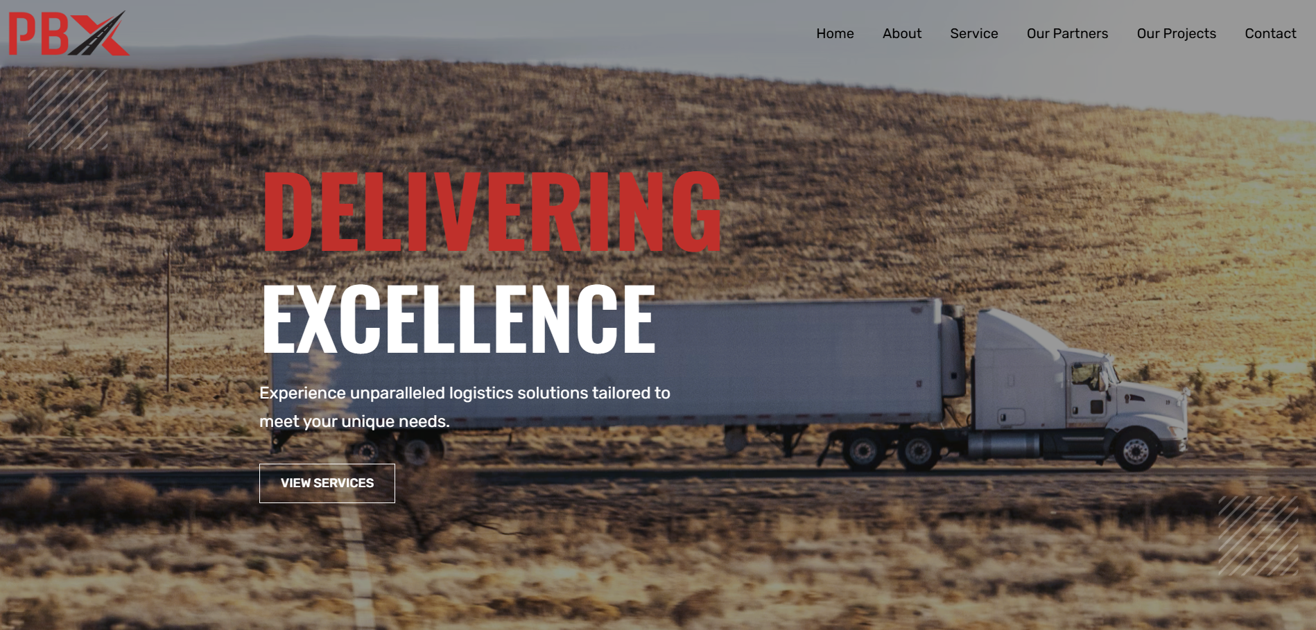 PBX Group website design - Melbourne logistics company